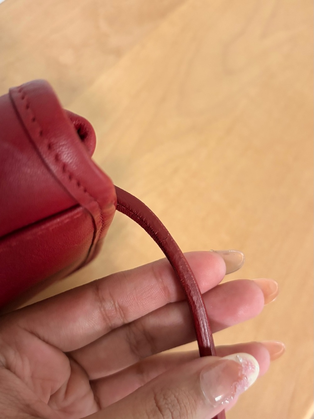 Coach Dinky Classic Red Leather Crossbody Bag with Gold Turn-Lock - Picture 8 of 10